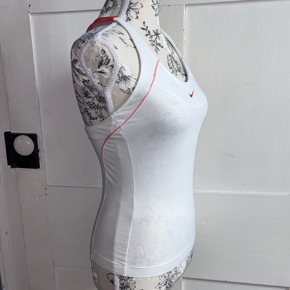 Nike White Tank Top with Red Accents - Picture 2 of 10